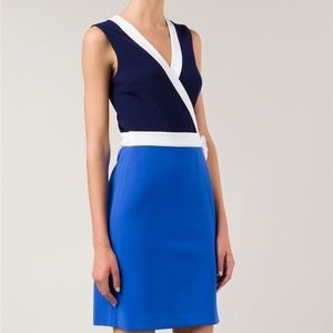 DVF color block wrap dress